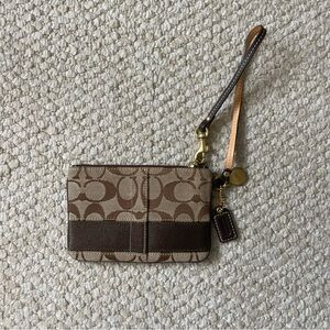 Coach Logo Canvas Wristlet